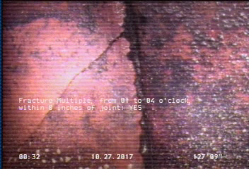 Fracture Multiple, from 01 to 04 o'clock, within 8 inches of joint: YES