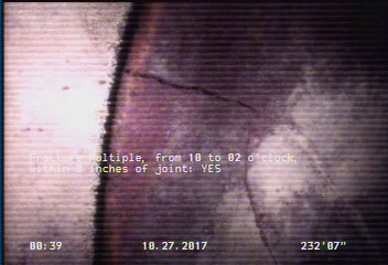 Fracture Multiple, from 10 to 02 o'clock, within 8 inches of joint: YES