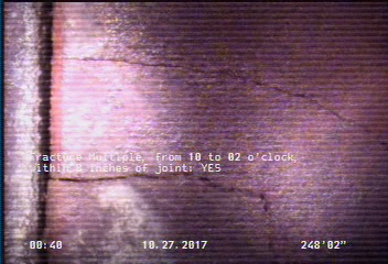 Fracture Multiple, from 10 to 02 o'clock, within 8 inches of joint: YES