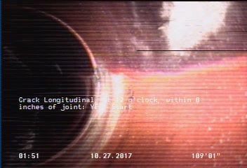 Crack Longitudinal, at 12 o'clock, within 8 inches of joint: YES, Start