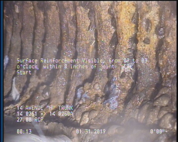 Surface Reinforcement Visible, from 09 to 03 o'clock, within 8 inches of joint: YES, Start