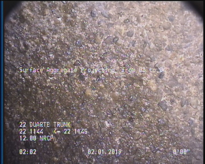 Surface Aggregate Projecting, from 08 to 04 o'clock, within 8 inches of joint: YES, Start