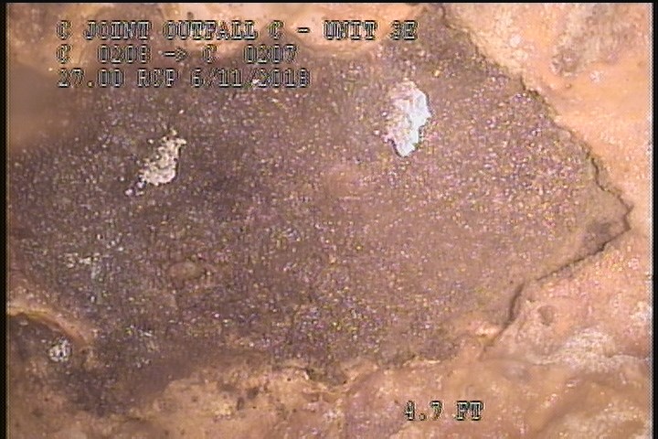 Surface Spalling, from 09 to 03 o'clock, within 8 inches of joint: YES, Start - BLISTERING PEELING CONCRETE