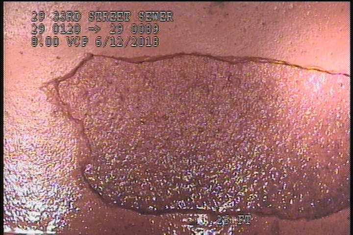 Surface Spalling, from 04 to 05 o'clock, within 8 inches of joint: YES