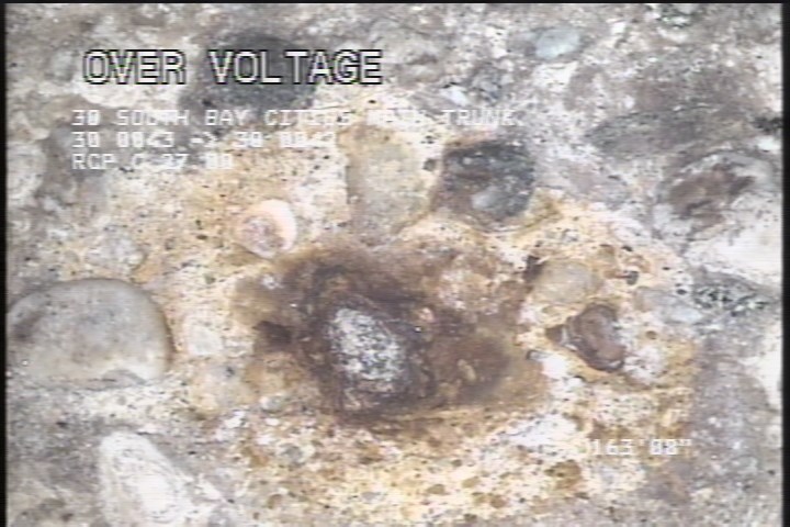 Surface Reinforcement Visible, at 12 o'clock, within 8 inches of joint: NO - LONG REBAR POSSIBLE
