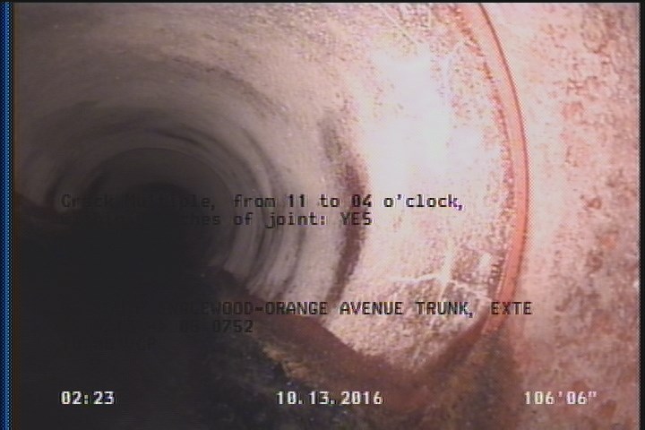 Crack Multiple, from 11 to 04 o'clock, within 8 inches of joint: YES