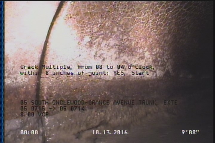 Crack Multiple, from 08 to 04 o'clock, within 8 inches of joint: YES, Start