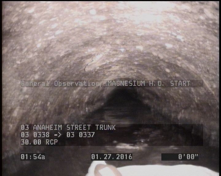 Deposits Attached Grease, 10 %of cross sectional area, from 04 to 08 o'clock, , within 8 inches of joint: YES, Start