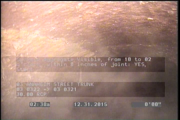 Surface Aggregate Visible, from 10 to 02 o'clock, within 8 inches of joint: YES, Start