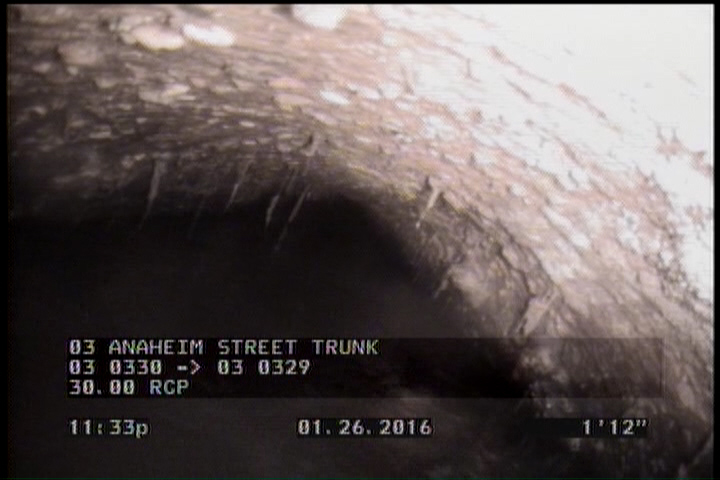 Survey Abandoned - DUE TO CAMERA HITTING TOP OF PIPE
