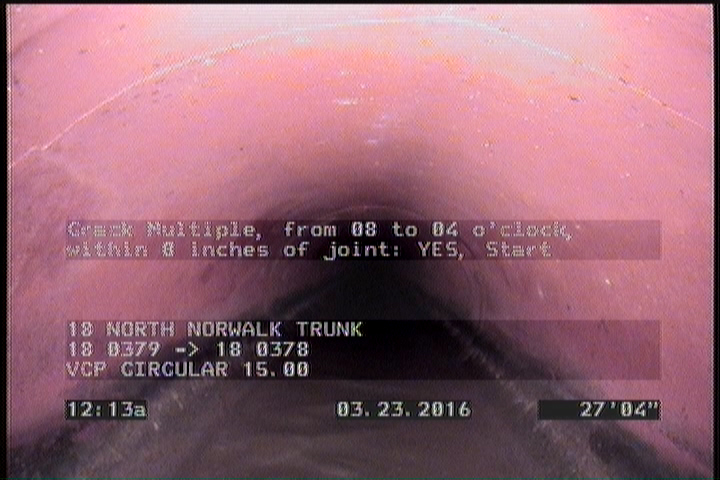 Crack Multiple, from 08 to 04 o'clock, within 8 inches of joint: YES, Start