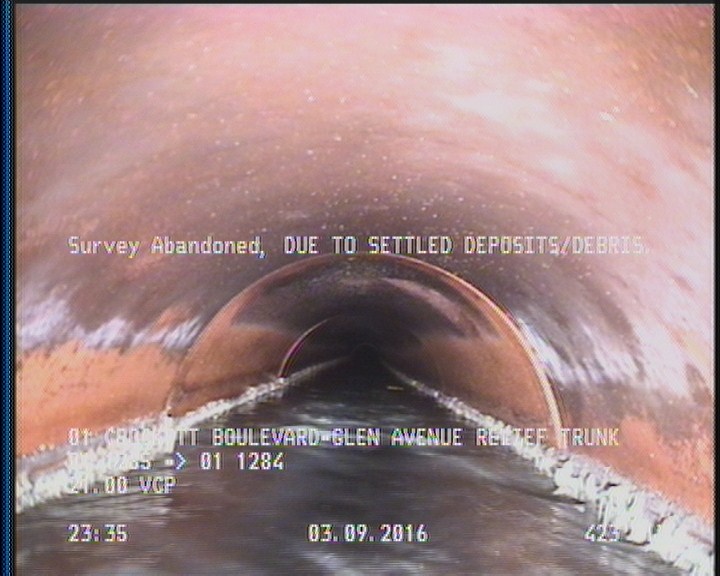 Survey Abandoned - DUE TO SETTLED DEPOSITS/DEBRIS.
