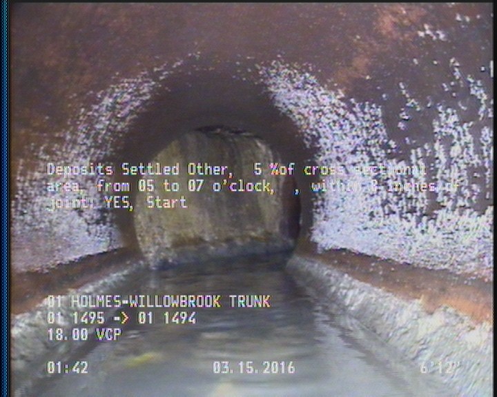 Deposits Settled Other, 5 %of cross sectional area, from 05 to 07 o'clock, , within 8 inches of joint: YES, Start