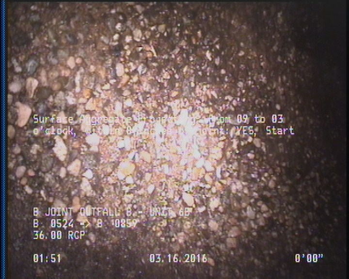 Surface Aggregate Projecting, from 09 to 03 o'clock, within 8 inches of joint: YES, Start