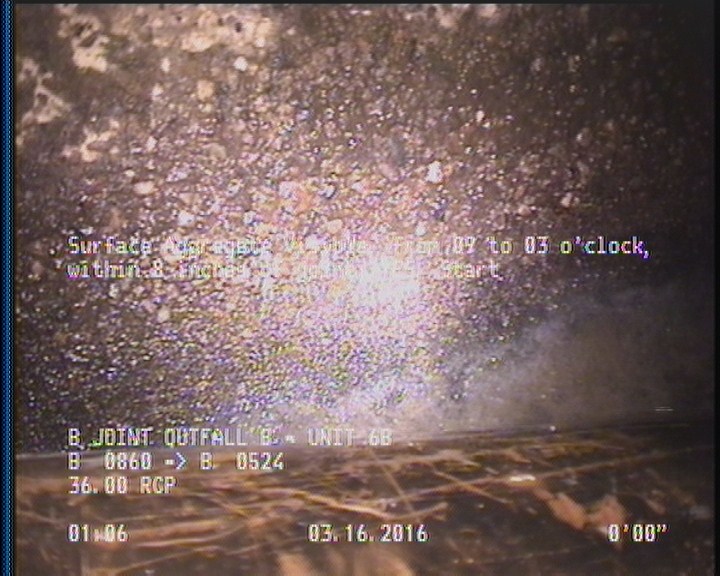 Surface Aggregate Visible, from 09 to 03 o'clock, within 8 inches of joint: YES, Start