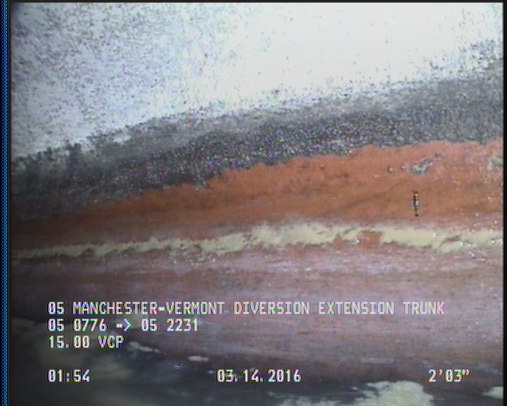 Deposits Attached Grease, 5 %of cross sectional area, from 04 to 08 o'clock, , within 8 inches of joint: YES, Start