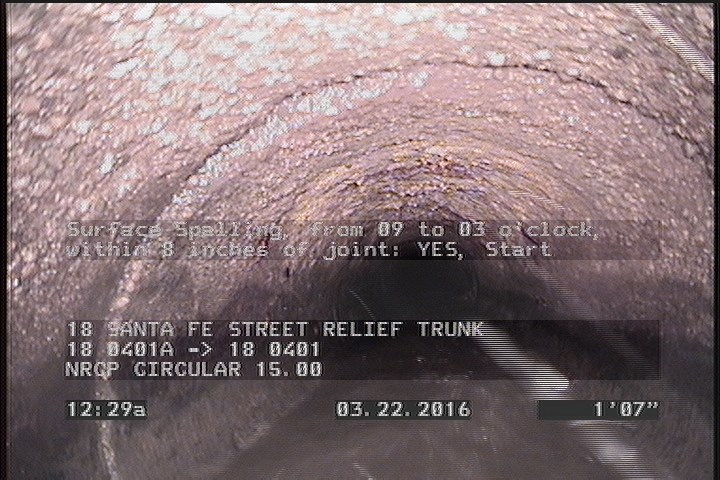 Surface Spalling, from 09 to 03 o'clock, within 8 inches of joint: YES, Start