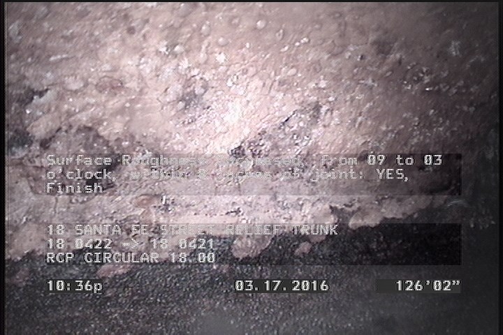 Surface Roughness Increased, from 09 to 03 o'clock, within 8 inches of joint: YES, Finish