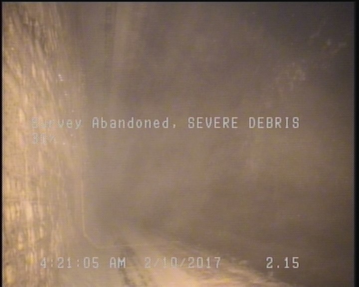 Survey Abandoned - SEVERE DEBRIS 30%