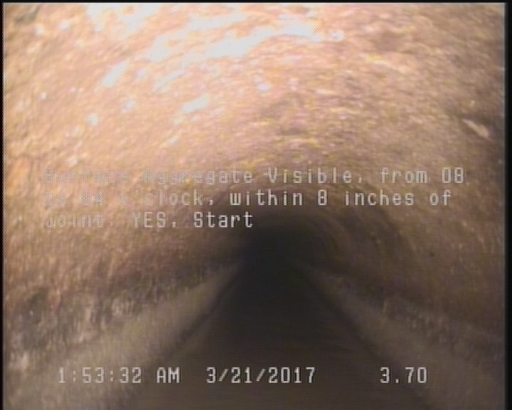 Surface Aggregate Visible, from 08 to 04 o'clock, within 8 inches of joint: YES, Start