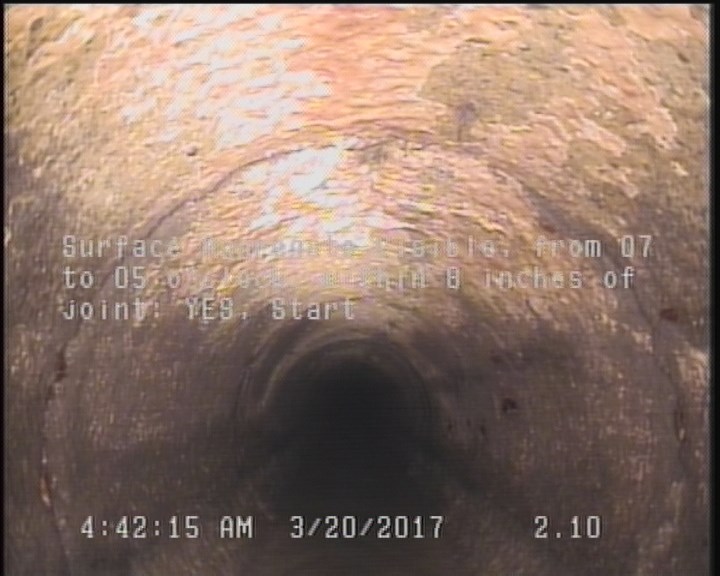 Surface Aggregate Visible, from 07 to 05 o'clock, within 8 inches of joint: YES, Start