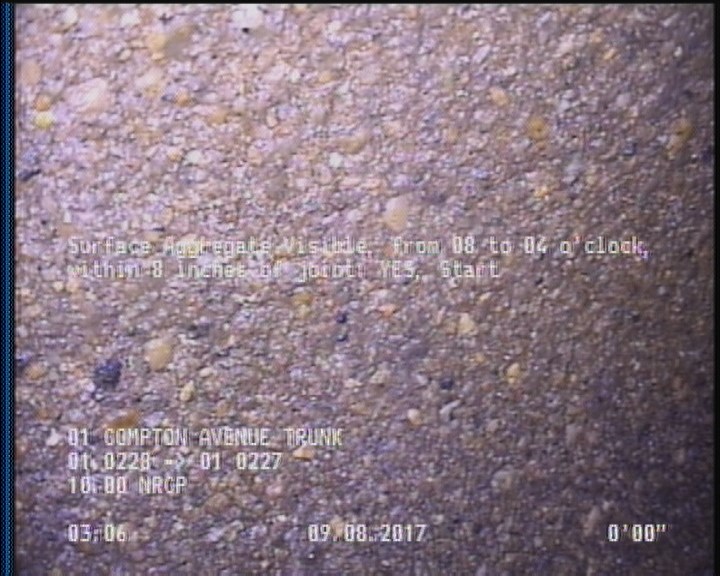 Surface Aggregate Visible, from 08 to 04 o'clock, within 8 inches of joint: YES, Start