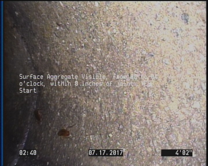 Surface Aggregate Visible, from 08 to 04 o'clock, within 8 inches of joint: YES, Start