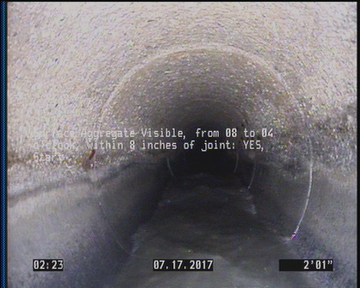 Surface Aggregate Visible, from 08 to 04 o'clock, within 8 inches of joint: YES, Start