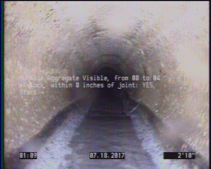 Surface Aggregate Visible, from 08 to 04 o'clock, within 8 inches of joint: YES, Start