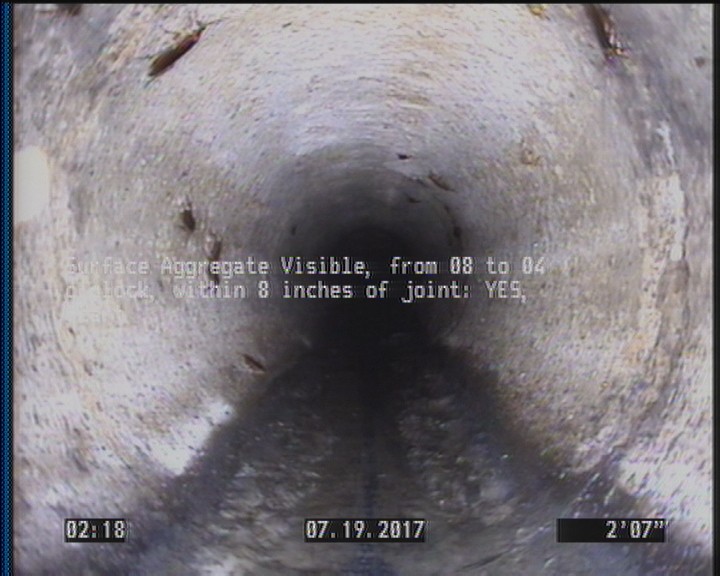 Surface Aggregate Visible, from 08 to 04 o'clock, within 8 inches of joint: YES, Start