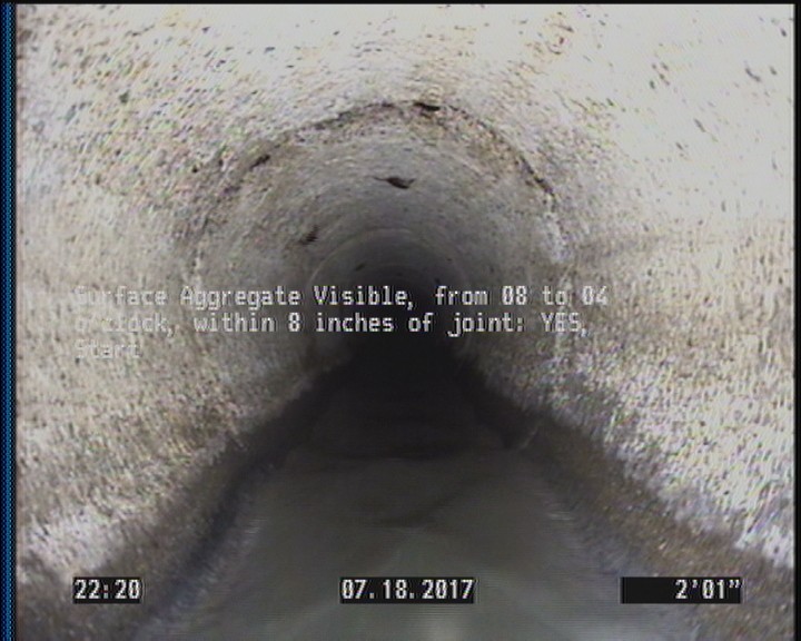 Surface Aggregate Visible, from 08 to 04 o'clock, within 8 inches of joint: YES, Start
