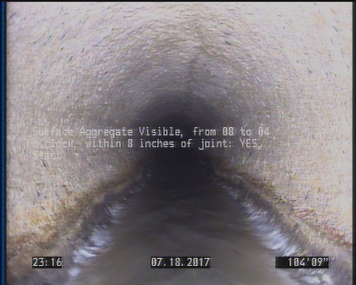 Surface Aggregate Visible, from 08 to 04 o'clock, within 8 inches of joint: YES, Start