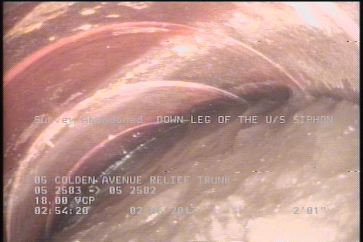 Survey Abandoned - DOWN LEG OF THE U/S SIPHON