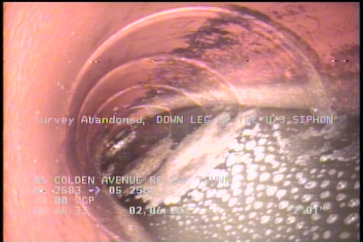 Survey Abandoned - DOWN LEG OF THE U/S SIPHON