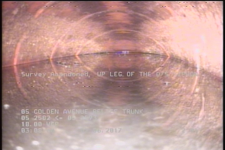 Survey Abandoned - UP LEG OF THE D/S SIPHON