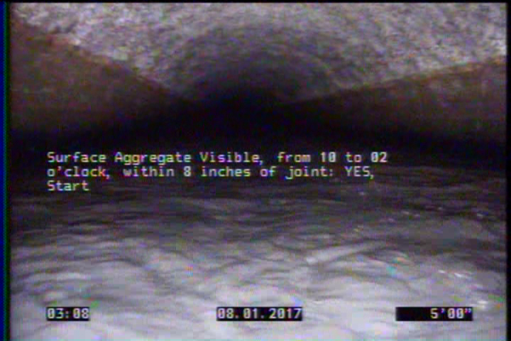 Surface Aggregate Visible, from 10 to 02 o'clock, within 8 inches of joint: YES, Start