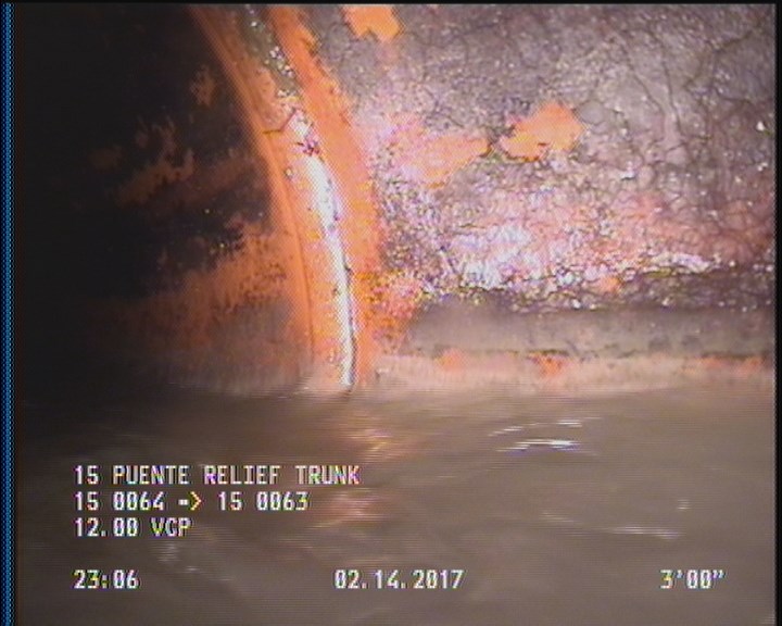 Deposits Attached Grease, 5 %of cross sectional area, from 03 to 09 o'clock, , within 8 inches of joint: YES, Start