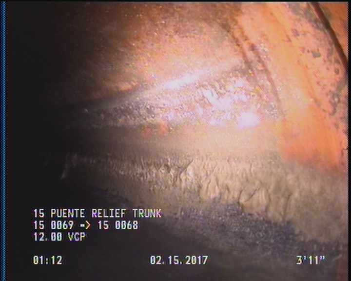Deposits Attached Grease, 5 %of cross sectional area, from 04 to 08 o'clock, , within 8 inches of joint: YES, Start