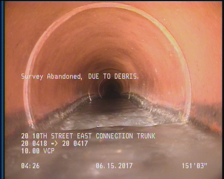 Survey Abandoned - DUE TO DEBRIS.