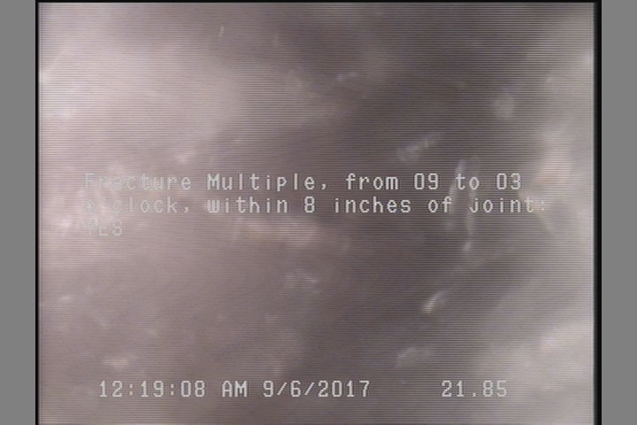 Fracture Multiple, from 09 to 03 o'clock, within 8 inches of joint: YES