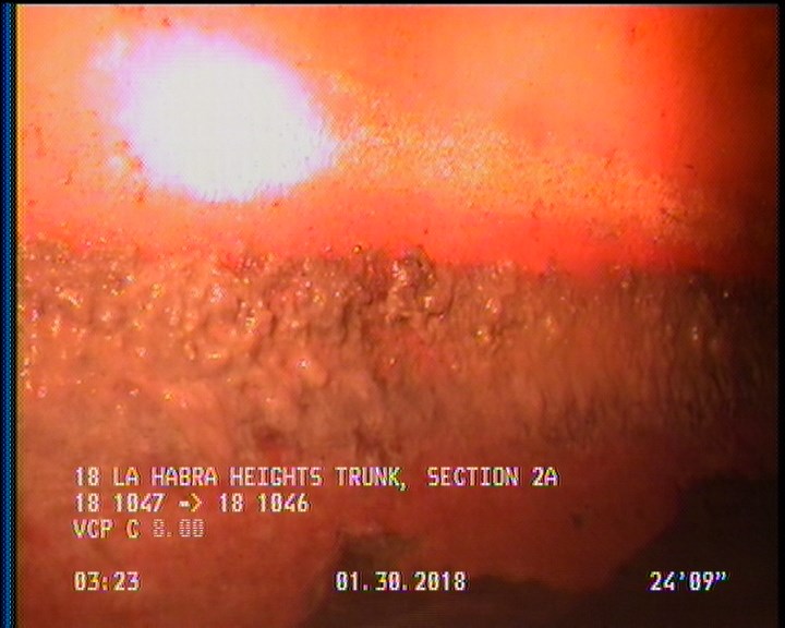 Deposits Attached Grease, 5 %of cross sectional area, from 04 to 08 o'clock, , within 8 inches of joint: YES, Start