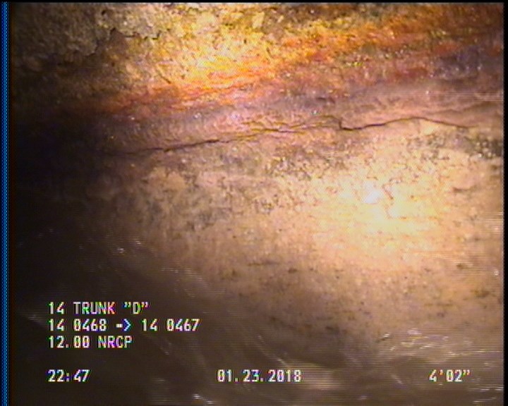 Deposits Attached Grease, 5 %of cross sectional area, from 03 to 09 o'clock, , within 8 inches of joint: YES, Start