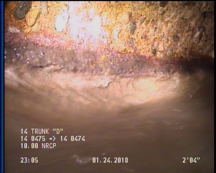 Deposits Attached Grease, 5 %of cross sectional area, from 03 to 09 o'clock, , within 8 inches of joint: YES, Start