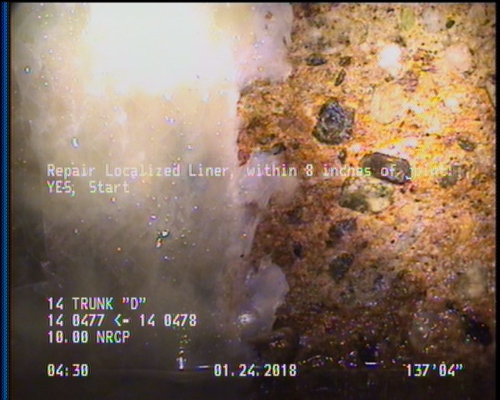 Repair Localized Liner, within 8 inches of joint: YES