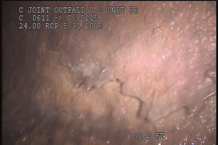 Surface Spalling, from 12 to 04 o'clock, within 8 inches of joint: NO - PEELING CONCRETE