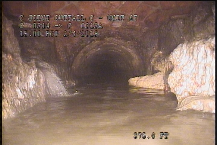Deposits Attached Grease, 10 %of cross sectional area, from 03 to 04 o'clock, , within 8 inches of joint: NO