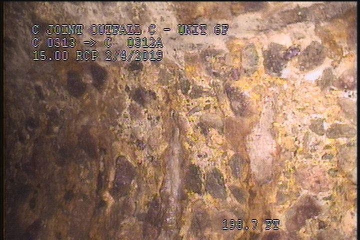 Surface Reinforcement Visible, from 11 to 02 o'clock, within 8 inches of joint: YES, Start