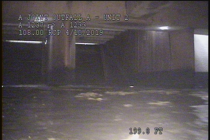 Downstream Manhole, Survey Ends - 1:42 PM
