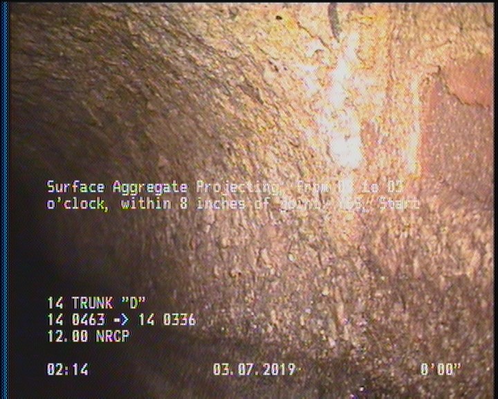 Surface Aggregate Projecting, from 09 to 03 o'clock, within 8 inches of joint: YES, Start
