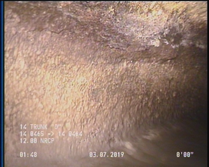 Deposits Attached Grease, 5 %of cross sectional area, from 03 to 09 o'clock, , within 8 inches of joint: YES, Start